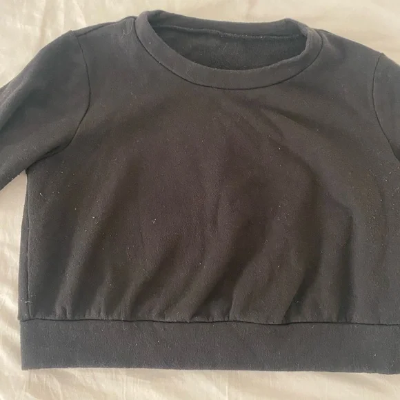 ALO CROP SWEATER BLK SZ SMALL - Picture 5 of 5